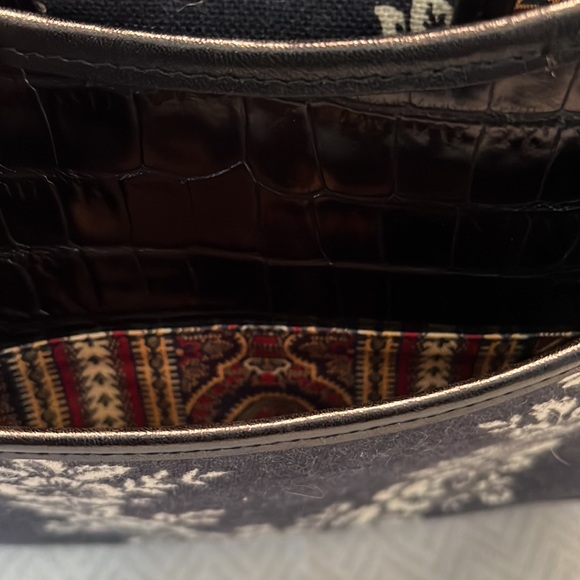 Brighton Vintage/Rare “Mercedes” Fabric and Leather Printed Handbag. - Picture 10 of 15